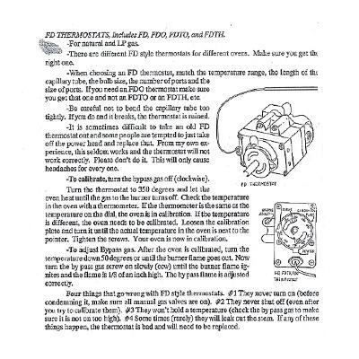 FD Thermostat Info